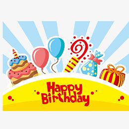 happy birthday生日快乐蛋糕糖果海报背景