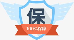 保蓝色盾牌卡通保障