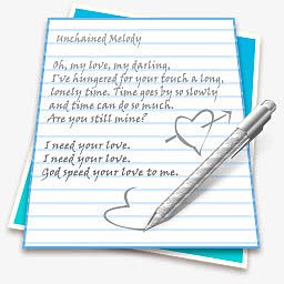 钢笔写信蓝色的信封纸