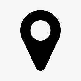 黑色地图图钉标记