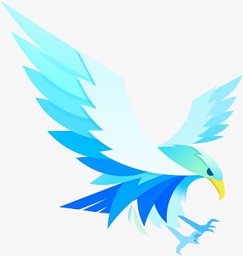 蓝色卡通老鹰背景