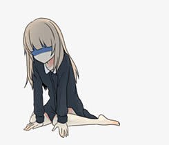 沮丧的女孩动漫