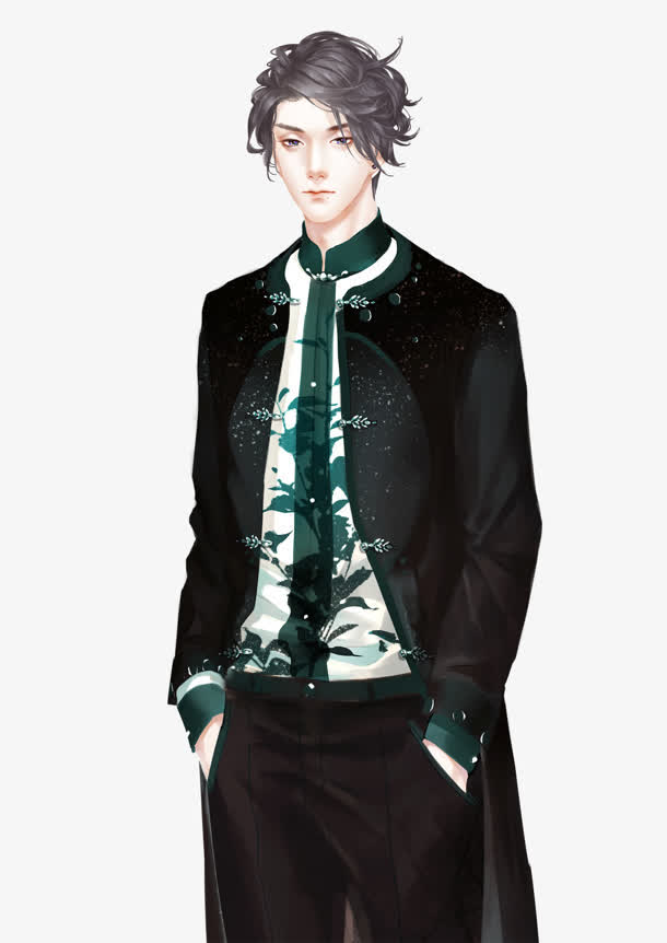 关键词 : 黑色,国风,男装,男子[声明] 觅元素所有素材为用户免费分享