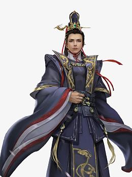 红衣古风手绘帝王