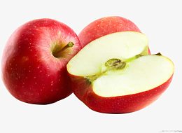切开的红色苹果