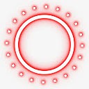 霓虹灯红色小太阳图标