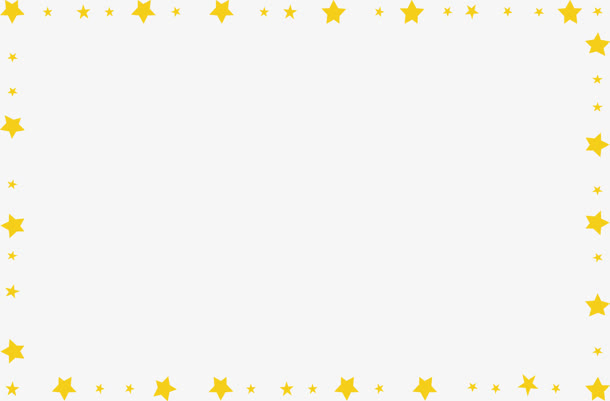黄色卡通星星花边背景