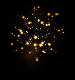 黑夜中的金色光点海报背景