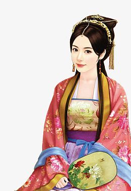 手绘中国古代妃子