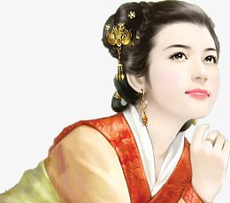抬头看天的古代美女