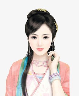 立绘古代美女高清矢量图片