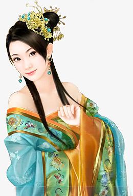 古代美女耳环吊坠发簪免抠高清图片