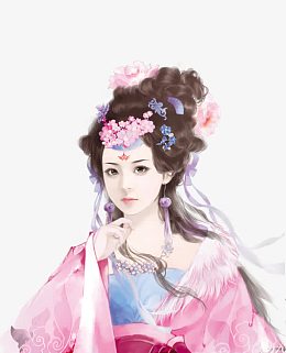 古代气质粉色衣服美女图片
