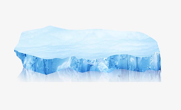 透明蓝色冰山素材