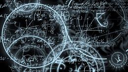 黑板上的数学公式海报背景