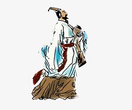 手绘古代诗人李白