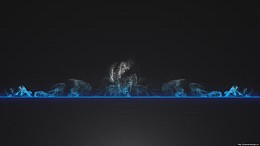 蓝色炫光烟雾背景壁纸