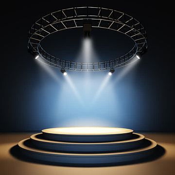 众多灯光下的舞台海报