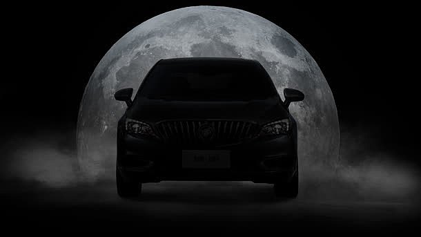 黑色月亮汽车海报背景
