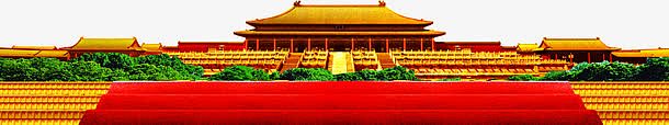 金黄色中国风宫殿