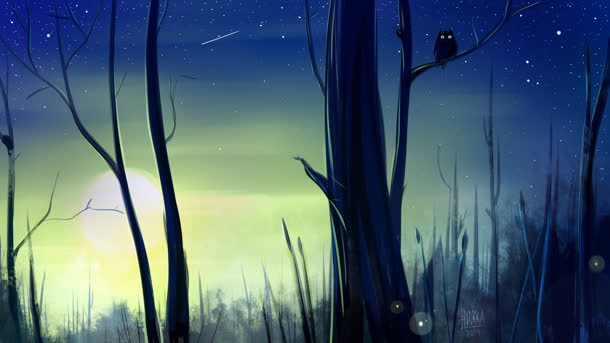 动漫绿光森林宽屏