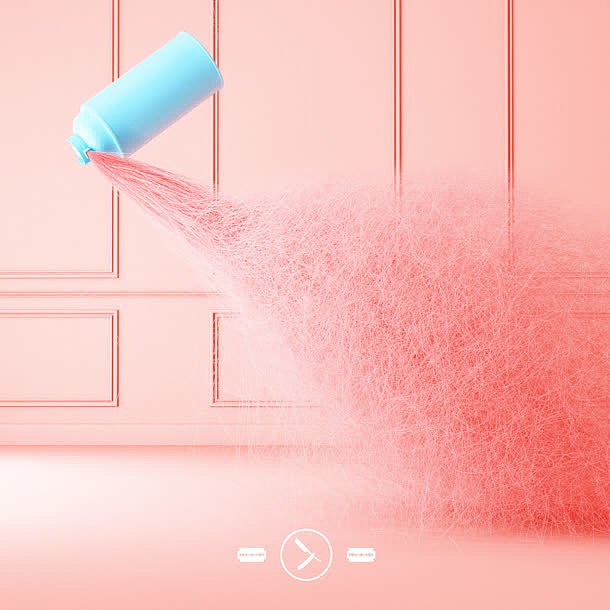 粉色喷雾蓝瓶海报背景