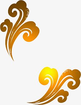 中国风橙色渐变云彩