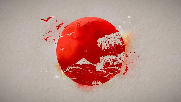 中国风大红色地球壁纸