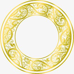 古风金色圆环背景素材