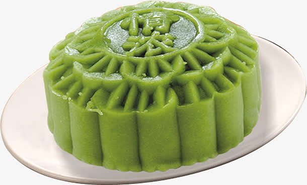 绿色美味的月饼图片
