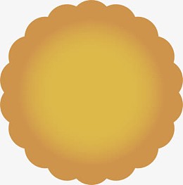 金色月饼形状图片