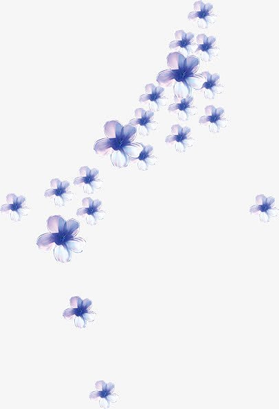 蓝色花朵中秋节海报