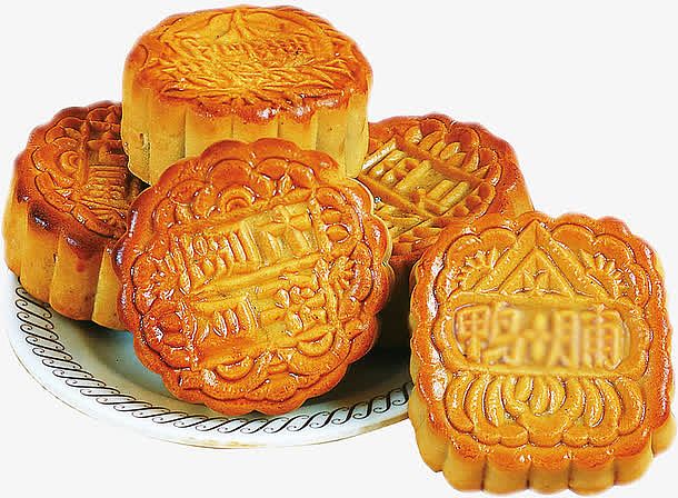 中秋节各种口味的月饼花纹