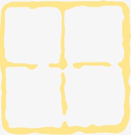 黄色印章田字格中秋