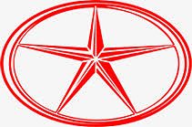 红色五角星圆形商标中秋