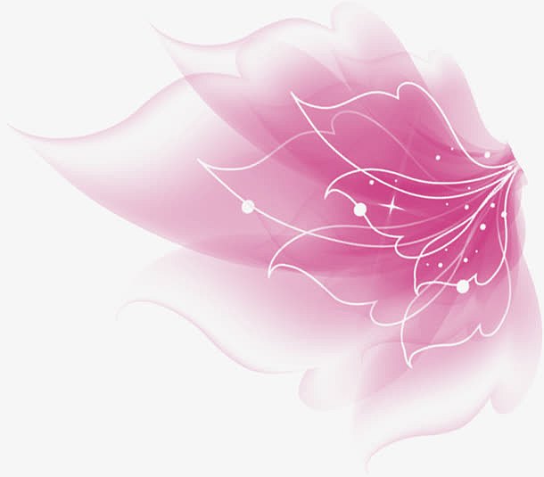 中秋节半透明粉色花朵