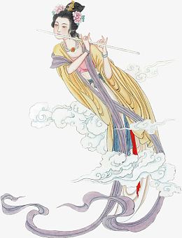 古代吹笛子的仙女