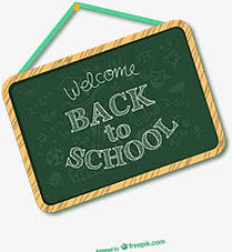 欢迎回到学校英文黑板