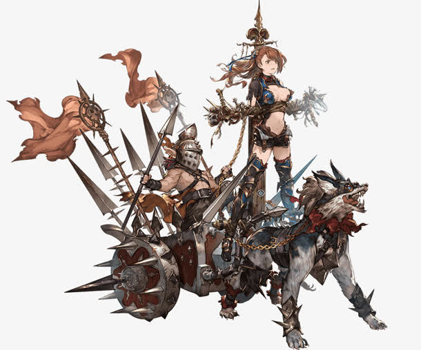 屹立在坐骑上的美少女战士