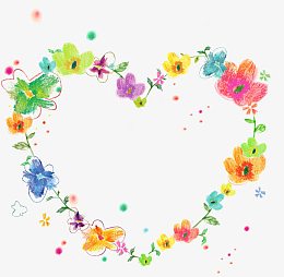 手绘涂鸦心型花边框