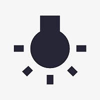 手绘灯光灰色图标