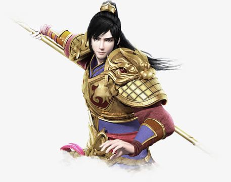 png嘛刀的金甲女侠手绘古风游戏png古风炫酷铠甲武将png古风绿衣铠甲