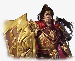 金色大盾将军古风手绘游戏