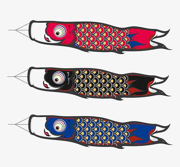 鲤鱼旗 日本 文化卡通手绘