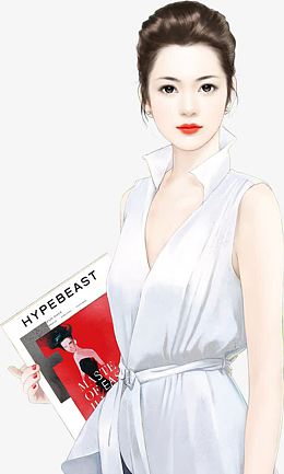 白衬衫绾头发都市白领美女