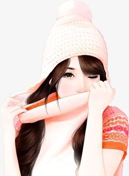 可人清纯现代手绘美女