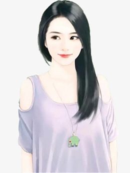 善良秀气现代手绘美女