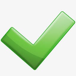 手绘绿色水晶对勾