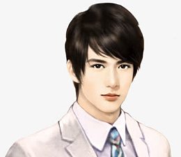 白西装短发男主男生帅哥