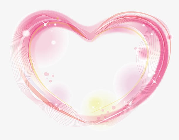 粉色透明心形浪漫